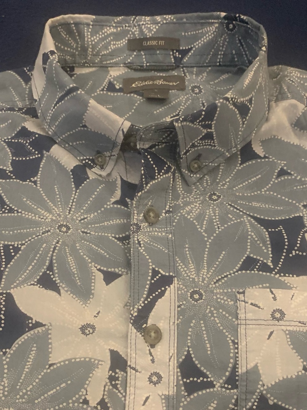 EDDIE BAUER SS Classic Fit Muted Floral Shirt